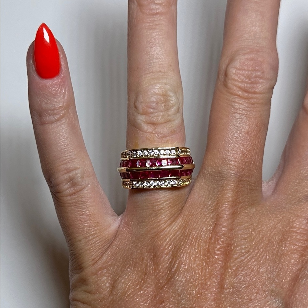 BAR by Alexa Rae Sweet Emotion Ring -GOLD PINK MULTI